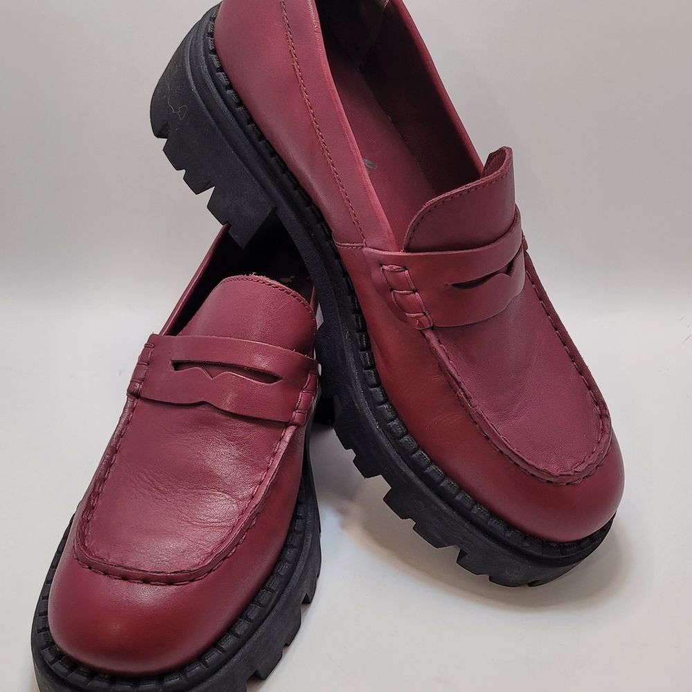 Free People Burgundy Loafers